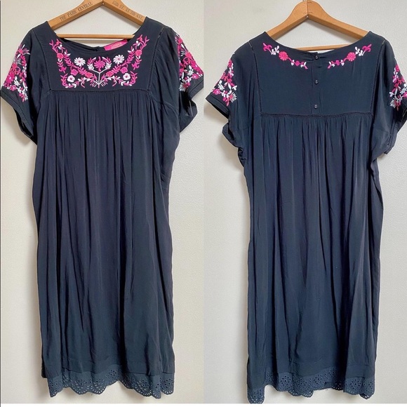 Catherine Malandrino Dresses & Skirts - Catherine Malandrino black dress with embroidery